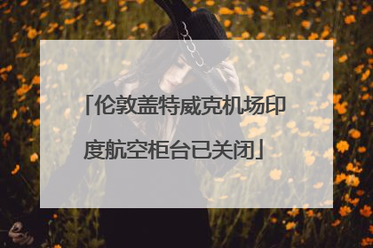 伦敦盖特威克机场印度航空柜台已关闭