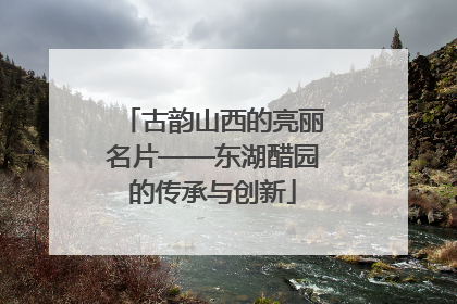 古韵山西的亮丽名片——东湖醋园的传承与创新