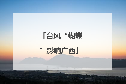 台风“蝴蝶”影响广西