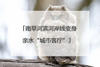 南旱河滨河岸线变身亲水“城市客厅”