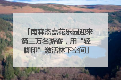 南森杰嘉花乐园迎来第三万名游客，用“轻脚印”激活林下空间