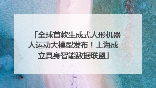 全球首款生成式人形机器人运动大模型发布！上海成立具身智能数据联盟