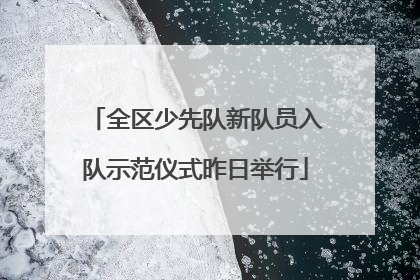 全区少先队新队员入队示范仪式昨日举行