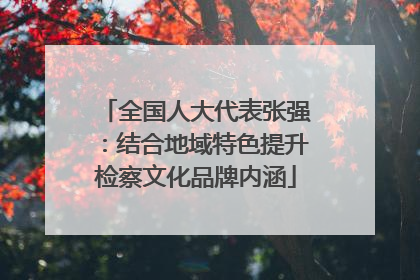 全国人大代表张强：结合地域特色提升检察文化品牌内涵