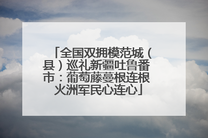 全国双拥模范城（县）巡礼新疆吐鲁番市：葡萄藤蔓根连根 火洲军民心连心