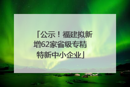 公示！福建拟新增62家省级专精特新中小企业