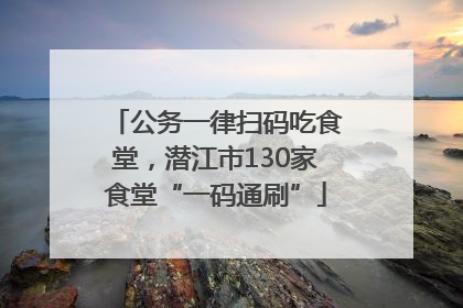 公务一律扫码吃食堂，潜江市130家食堂“一码通刷”