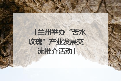 兰州举办“苦水玫瑰”产业发展交流推介活动