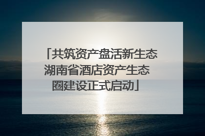 共筑资产盘活新生态 湖南省酒店资产生态圈建设正式启动