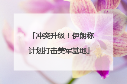 冲突升级！伊朗称计划打击美军基地