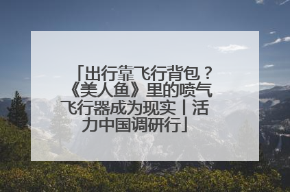 出行靠飞行背包？《美人鱼》里的喷气飞行器成为现实丨活力中国调研行