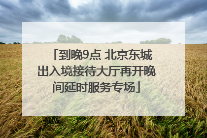 到晚9点 北京东城出入境接待大厅再开晚间延时服务专场