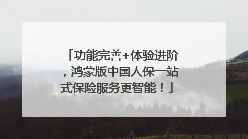 功能完善+体验进阶，鸿蒙版中国人保一站式保险服务更智能！