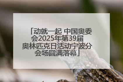 动就一起 中国奥委会2025年第39届奥林匹克日活动宁波分会场圆满落幕