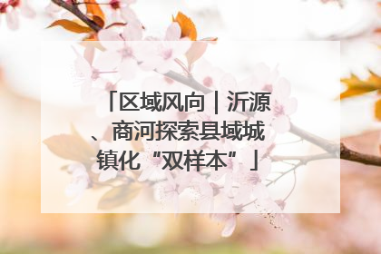 区域风向｜沂源、商河探索县域城镇化“双样本”