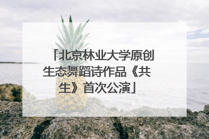 北京林业大学原创生态舞蹈诗作品《共生》首次公演