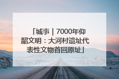 城事｜7000年仰韶文明：大河村遗址代表性文物首回原址