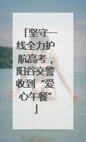 坚守一线全力护航高考，阳谷交警收到“爱心午餐”