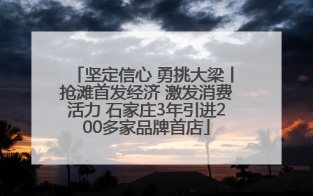 坚定信心 勇挑大梁丨抢滩首发经济 激发消费活力 石家庄3年引进200多家品牌首店