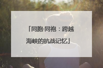 同胞·同袍：跨越海峡的抗战记忆