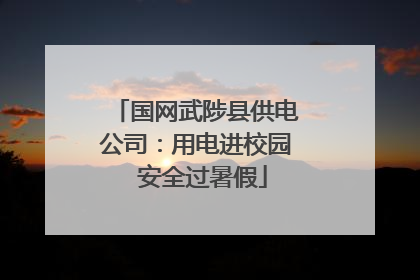 国网武陟县供电公司：用电进校园  安全过暑假
