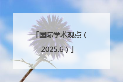 国际学术观点（2025.6）
