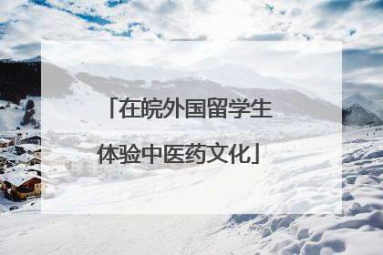 在皖外国留学生体验中医药文化