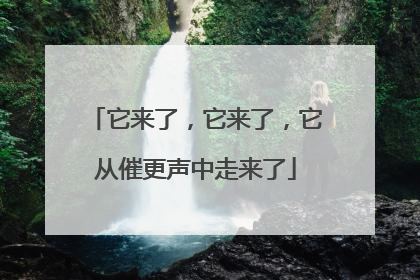 它来了，它来了，它从催更声中走来了