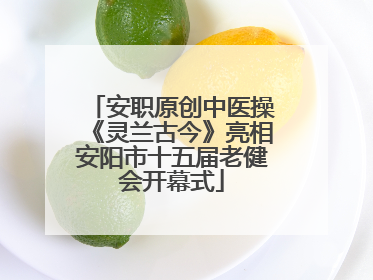 安职原创中医操《灵兰古今》亮相安阳市十五届老健会开幕式