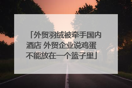 外贸羽绒被牵手国内酒店 外贸企业说鸡蛋不能放在一个篮子里