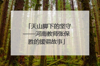 天山脚下的坚守——河南教师张保胜的援疆故事