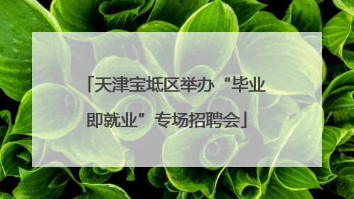天津宝坻区举办“毕业即就业”专场招聘会