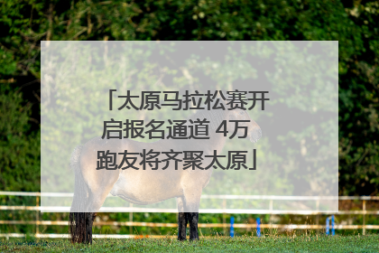 太原马拉松赛开启报名通道 4万跑友将齐聚太原