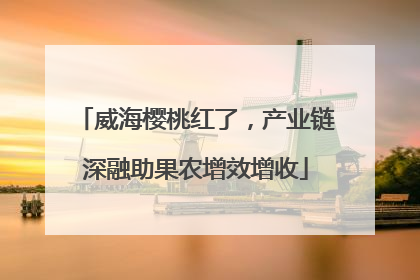 威海樱桃红了，产业链深融助果农增效增收