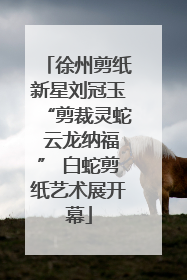 徐州剪纸新星刘冠玉“剪裁灵蛇 云龙纳福” 白蛇剪纸艺术展开幕