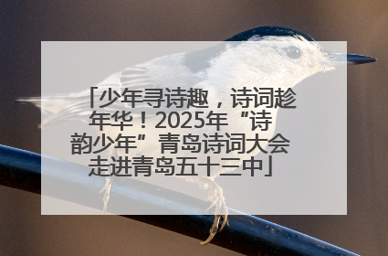 少年寻诗趣，诗词趁年华！2025年“诗韵少年”青岛诗词大会走进青岛五十三中