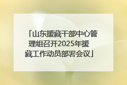 山东援藏干部中心管理组召开2025年援藏工作动员部署会议