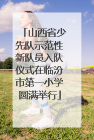 山西省少先队示范性新队员入队仪式在临汾市第一小学圆满举行