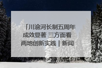 川渝河长制五周年成效显著 三方面看两地创新实践｜新闻发布最前线