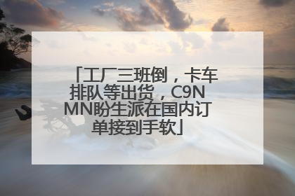 工厂三班倒，卡车排队等出货，C9NMN盼生派在国内订单接到手软