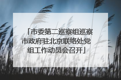 市委第二巡察组巡察市政府驻北京联络处党组工作动员会召开