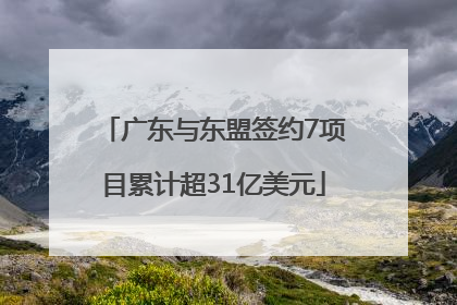 广东与东盟签约7项目累计超31亿美元