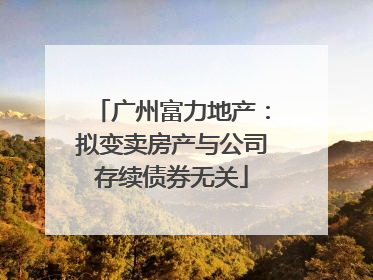 广州富力地产：拟变卖房产与公司存续债券无关