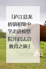 庐江县龙桥镇初级中学走进检察院开启法治教育之旅