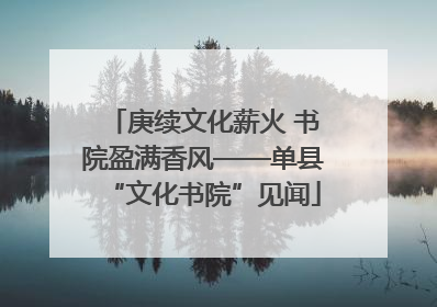 庚续文化薪火 书院盈满香风——单县“文化书院”见闻
