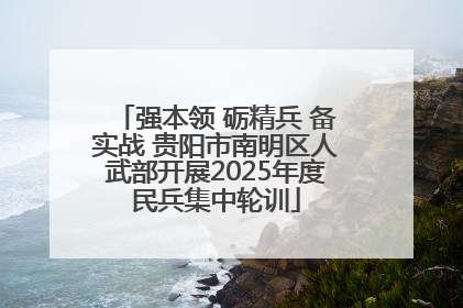 强本领 砺精兵 备实战 贵阳市南明区人武部开展2025年度民兵集中轮训