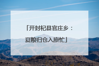 开封杞县官庄乡：夏粮归仓入廪忙