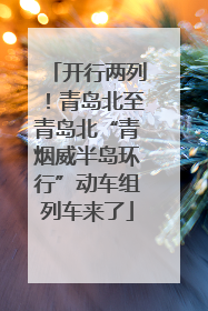 开行两列！青岛北至青岛北“青烟威半岛环行”动车组列车来了