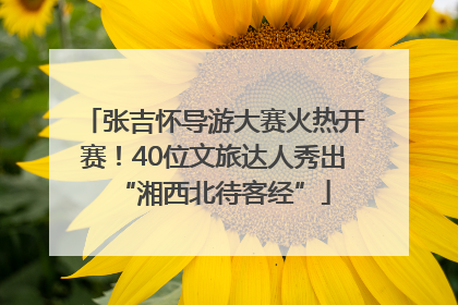 张吉怀导游大赛火热开赛！40位文旅达人秀出“湘西北待客经”