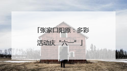 张家口阳原：多彩活动庆“六一”